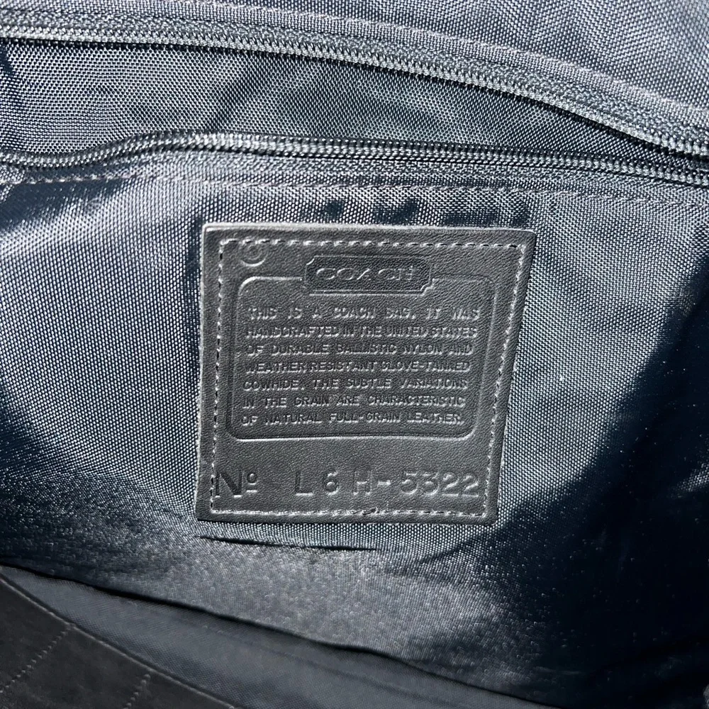 Vintage Coach Elegant Black Leather Men's Briefcase